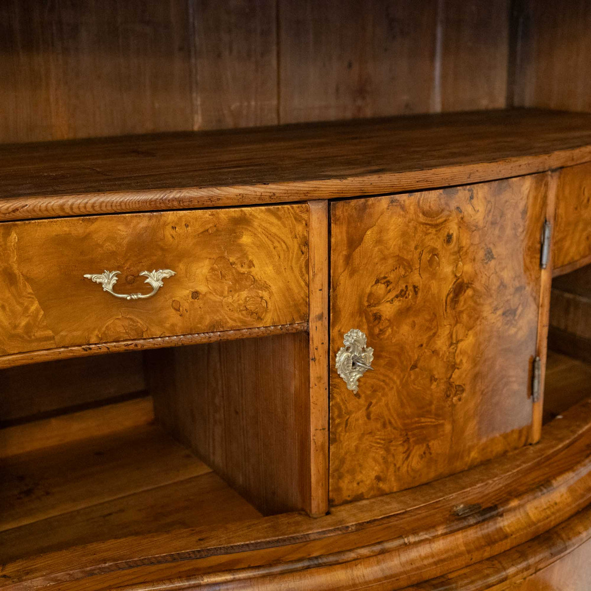 Tall Baroque Cabinet in Walnut, Mid-18th Century