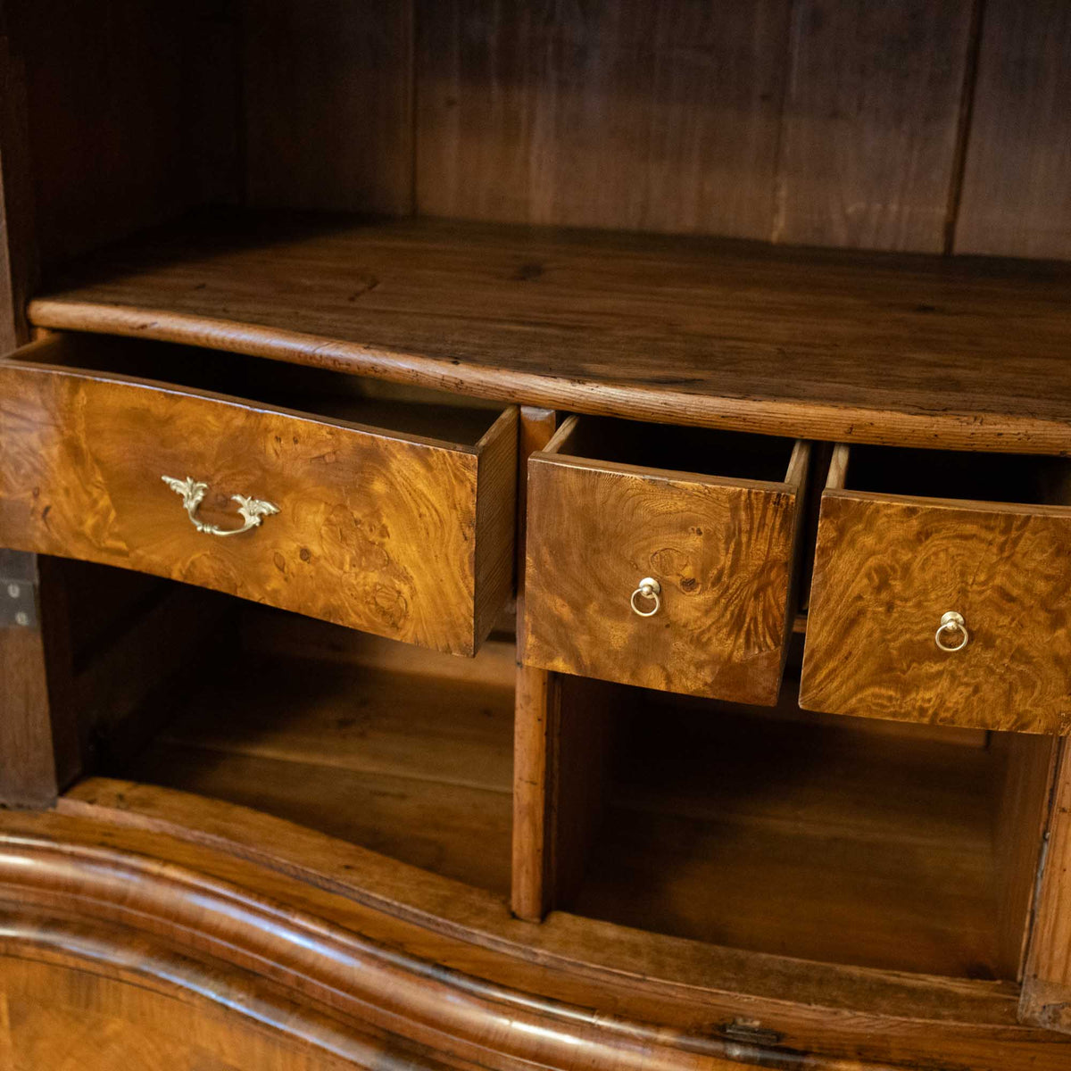 Tall Baroque Cabinet in Walnut, Mid-18th Century