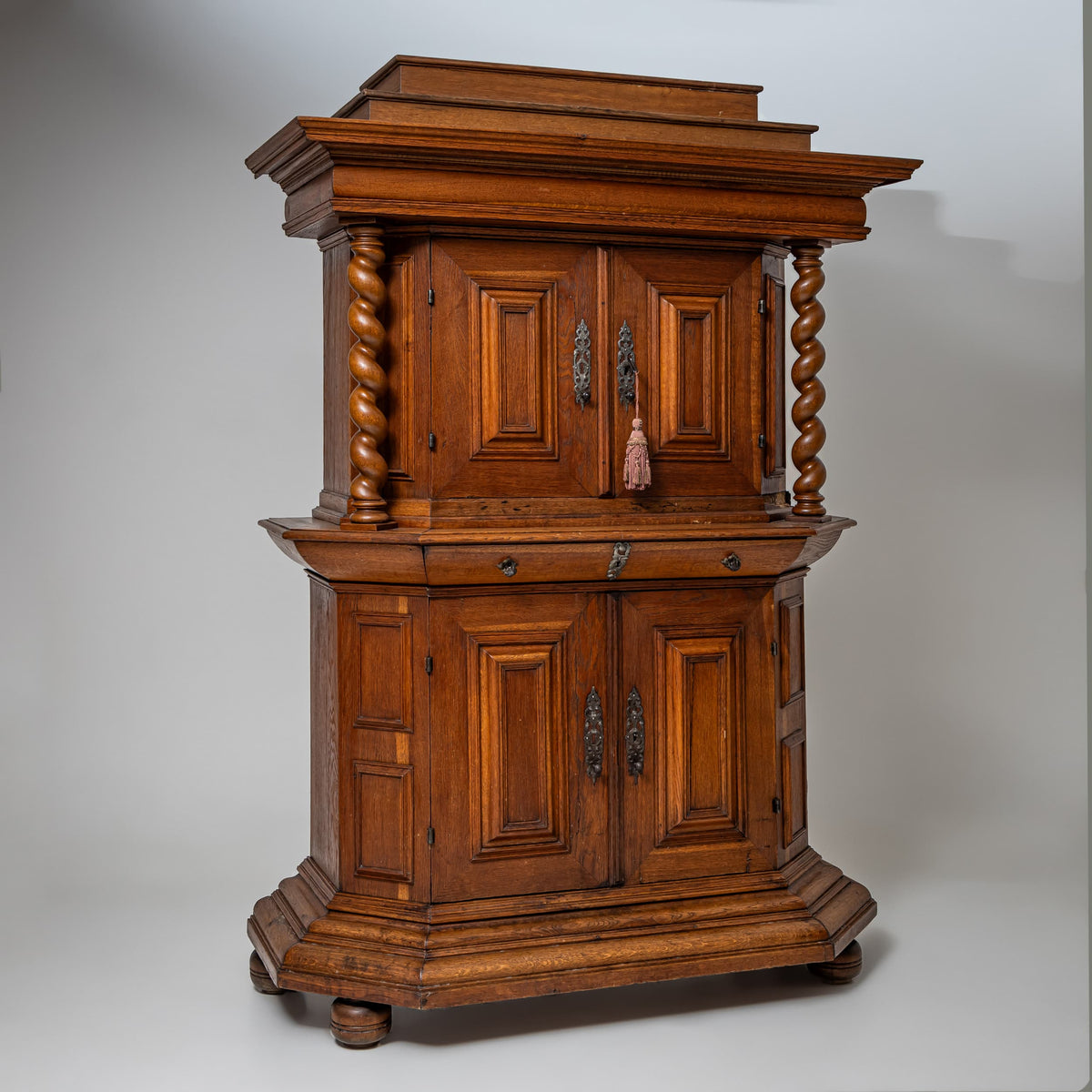 Baroque Cabinet with Turned Columns, 18th Century