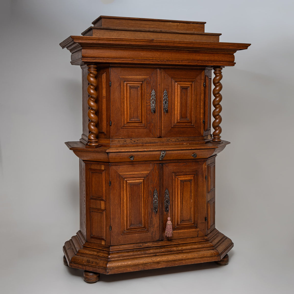 Baroque Cabinet with Turned Columns, 18th Century