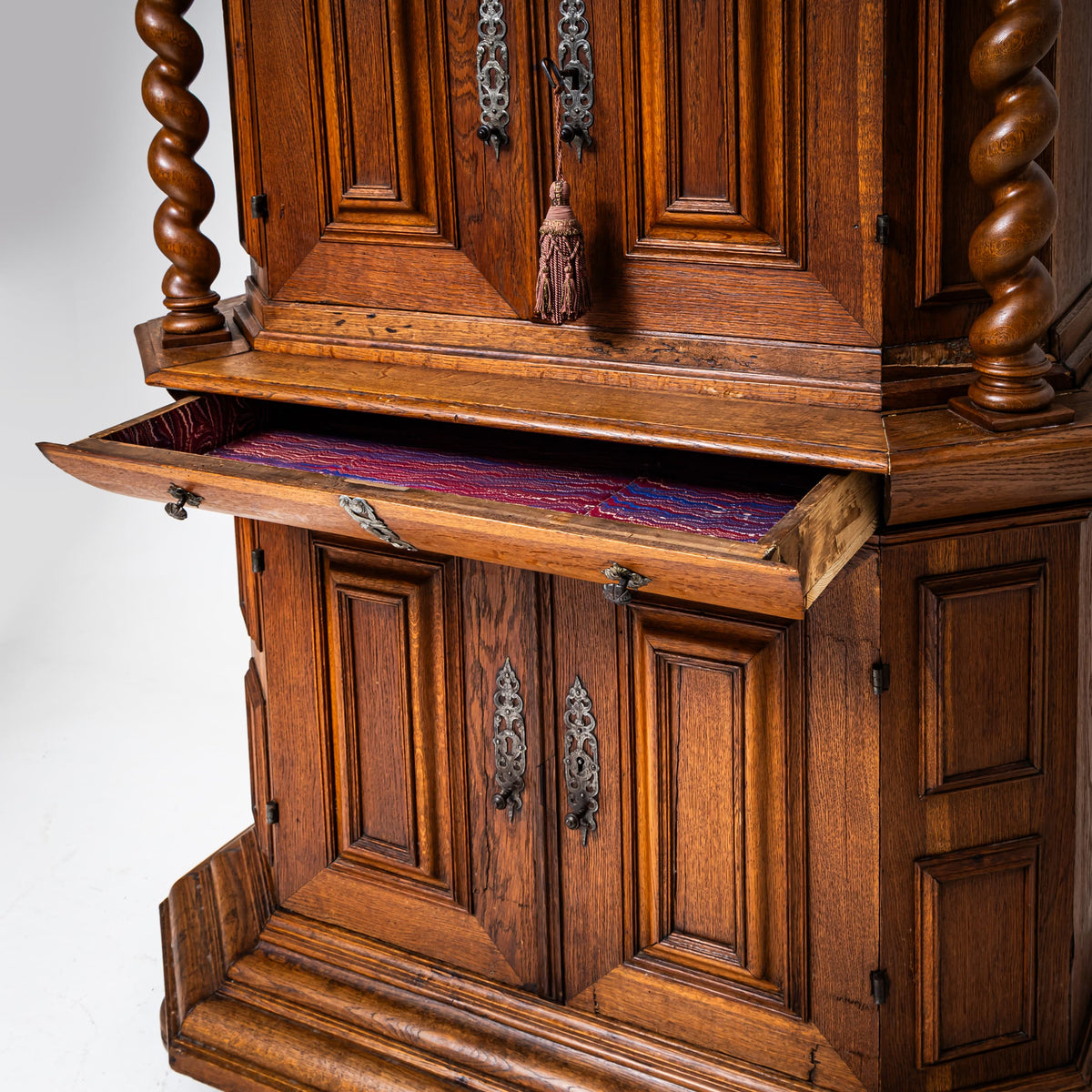 Baroque Cabinet with Turned Columns, 18th Century