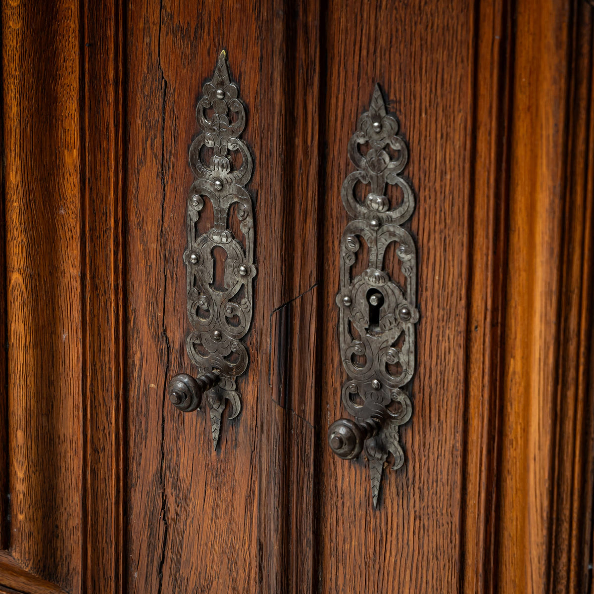 Baroque Cabinet with Turned Columns, 18th Century