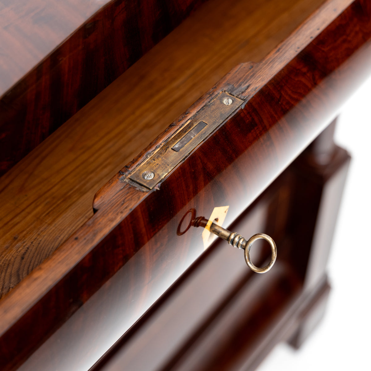 Biedermeier Chest of Drawers with Trumeau Mirror, North German, early 19th Century