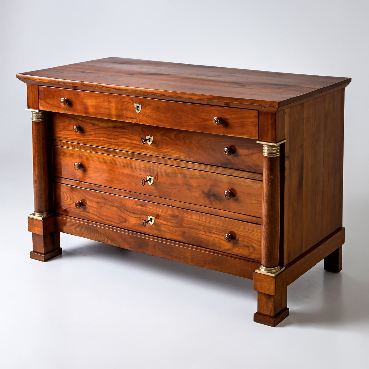 Empire Chest of Drawers with Columns, France, early 19th Century