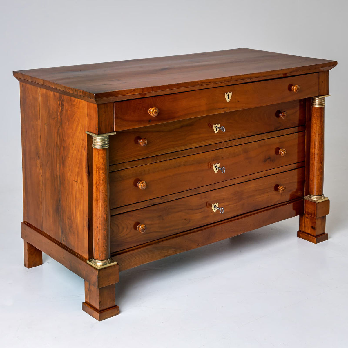 Empire Chest of Drawers with Columns, France, early 19th Century