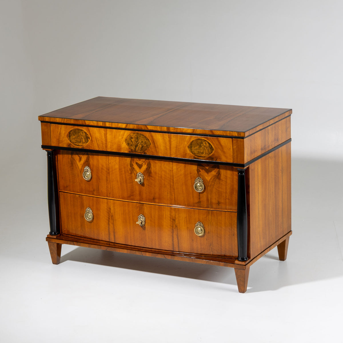 Kommode mit Umdruckdekor, süddeutsch, um 1820