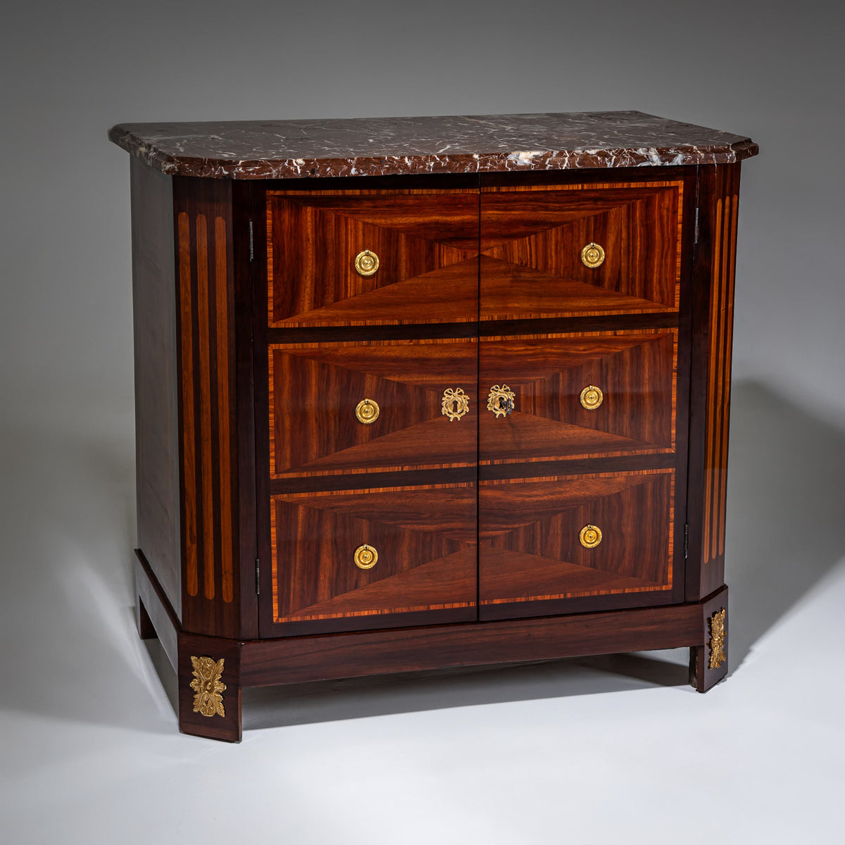 Faux Commode Side Cabinet with Marble Top, 19th Century