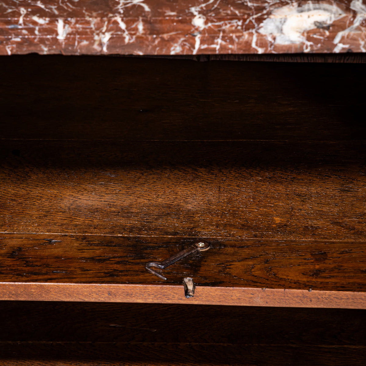 Faux Commode Side Cabinet with Marble Top, 19th Century