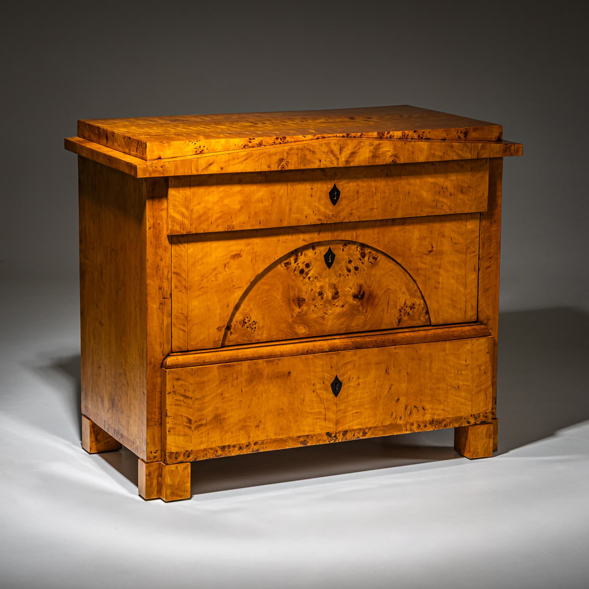Biedermeier Chest of Drawers in Birch, Northern Germany, circa 1820