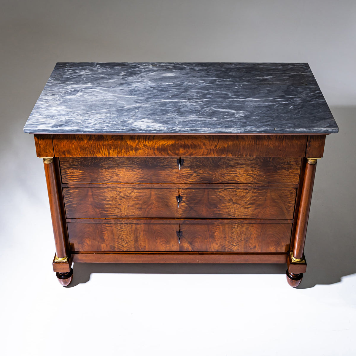 Pair of Chests of Drawers with Marble Tops, Italy, Circa 1820