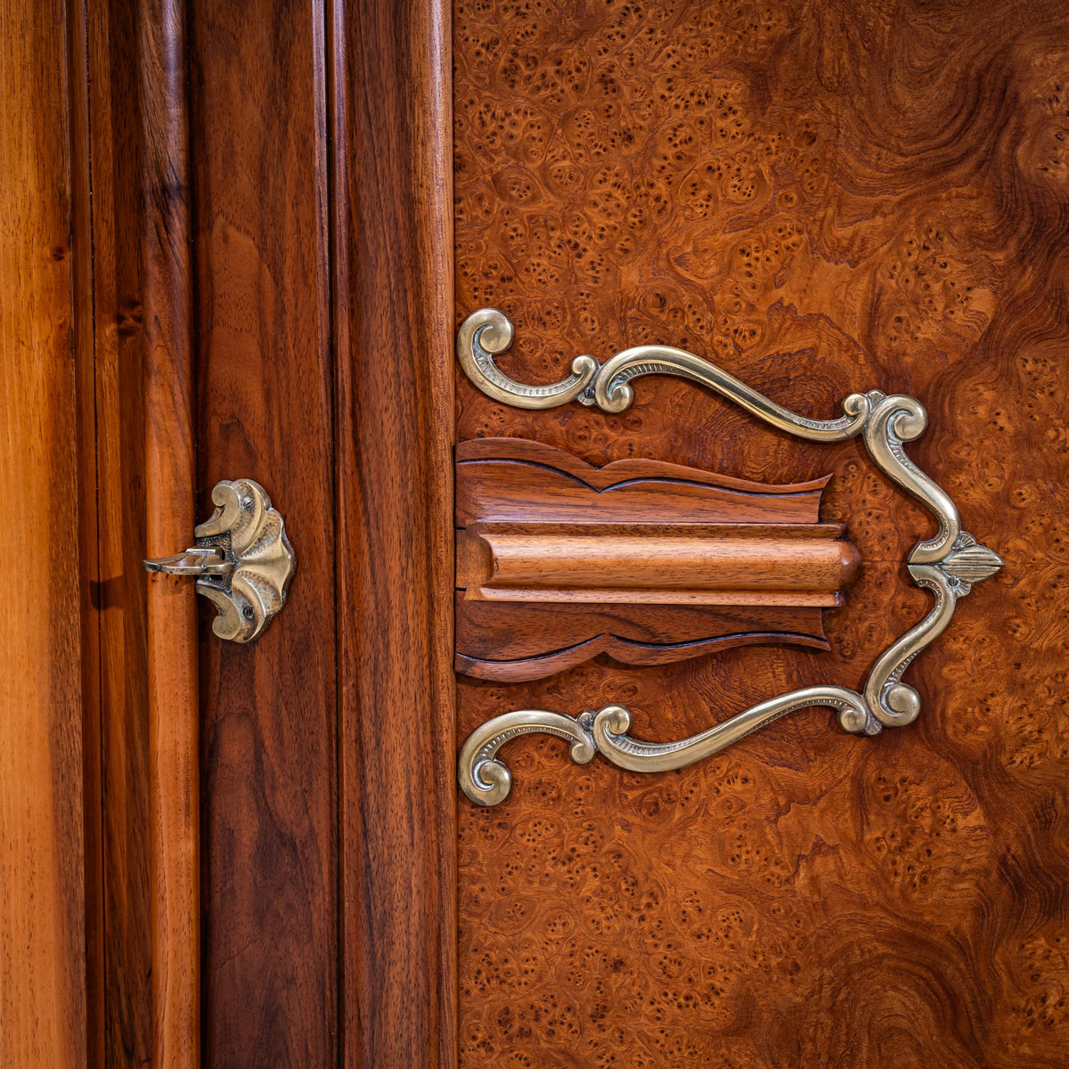 Art-Deco-Anrichte mit Marmorplatte, Frankreich, 1930er Jahre