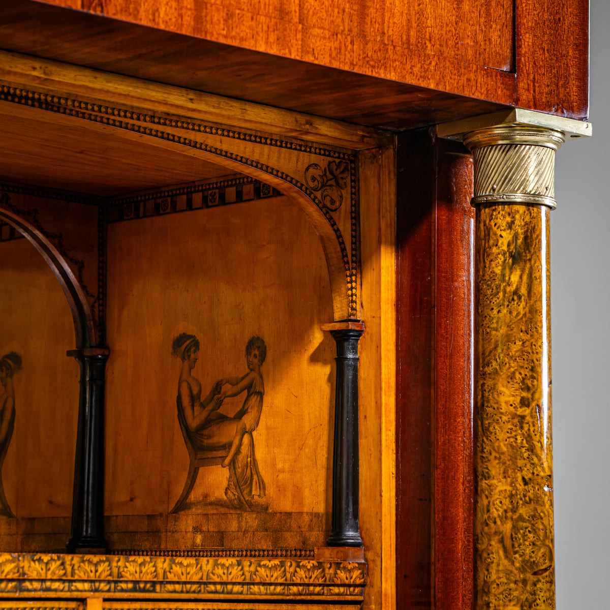 Biedermeier-Sekretär mit Umdrucktechnik, Johann Georg Hiltl (1771–1845), München, um 1825