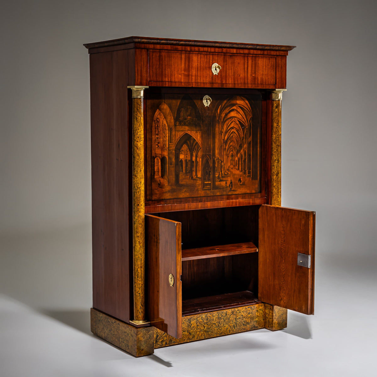 Biedermeier-Sekretär mit Umdrucktechnik, Johann Georg Hiltl (1771–1845), München, um 1825