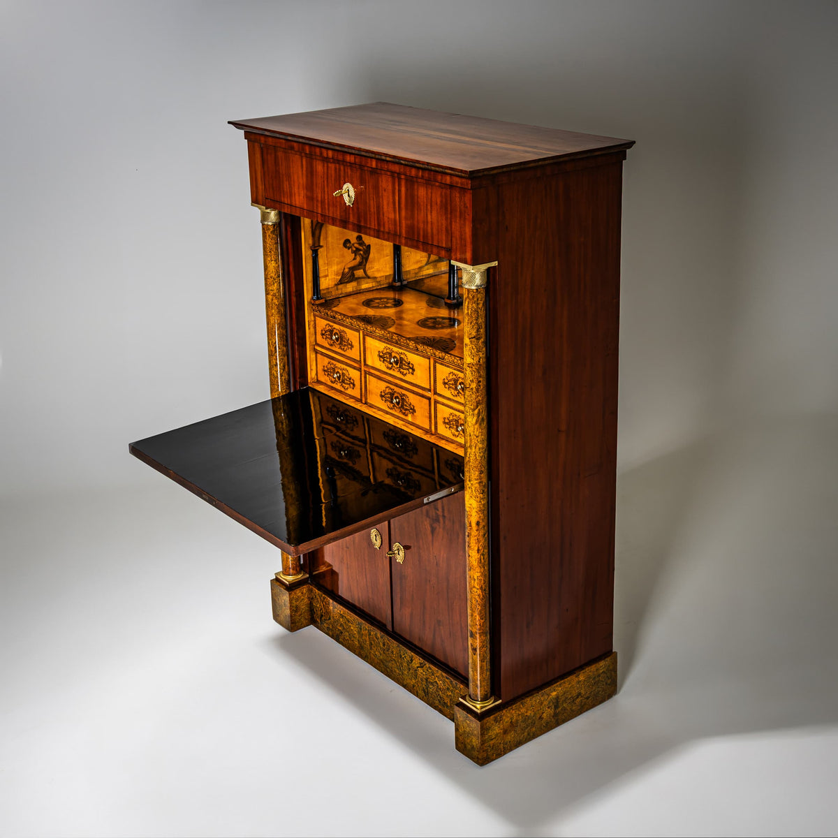 Biedermeier-Sekretär mit Umdrucktechnik, Johann Georg Hiltl (1771–1845), München, um 1825
