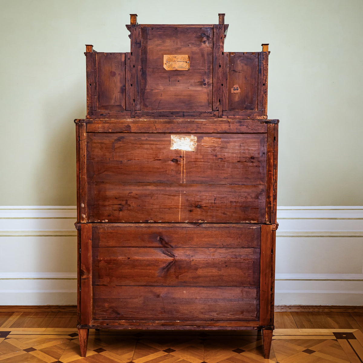Biedermeier Secretary Desk with Upper Cabinet, Central Germany, circa 1820