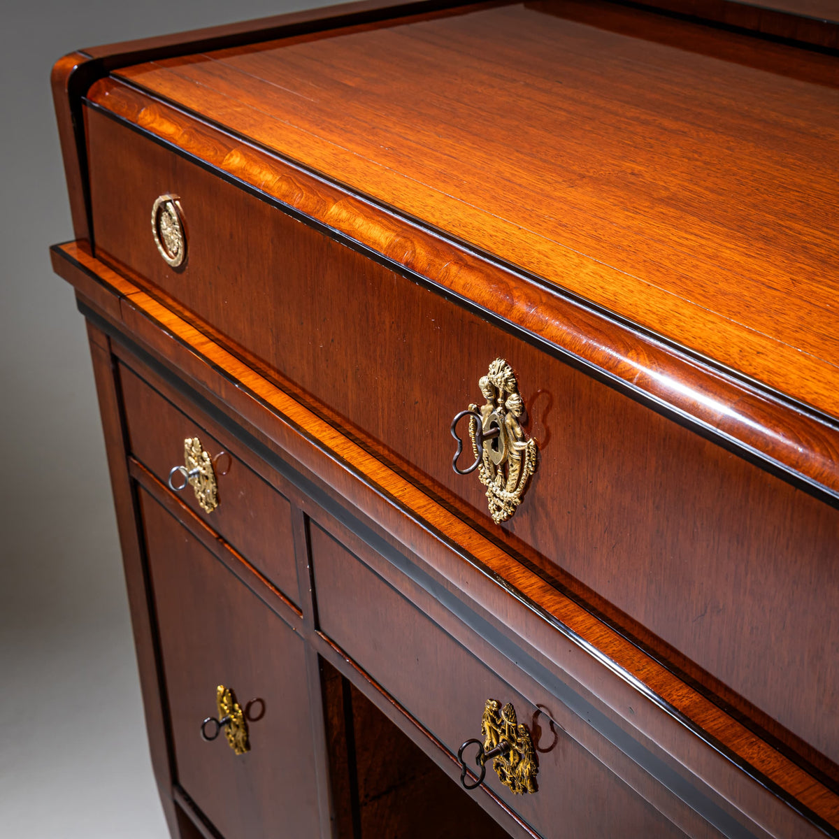 Early Biedermeier Mechanical Desk, Formerly Owned by Charles Schulmeister, Austria, Probably Vienna, Early 19th Century