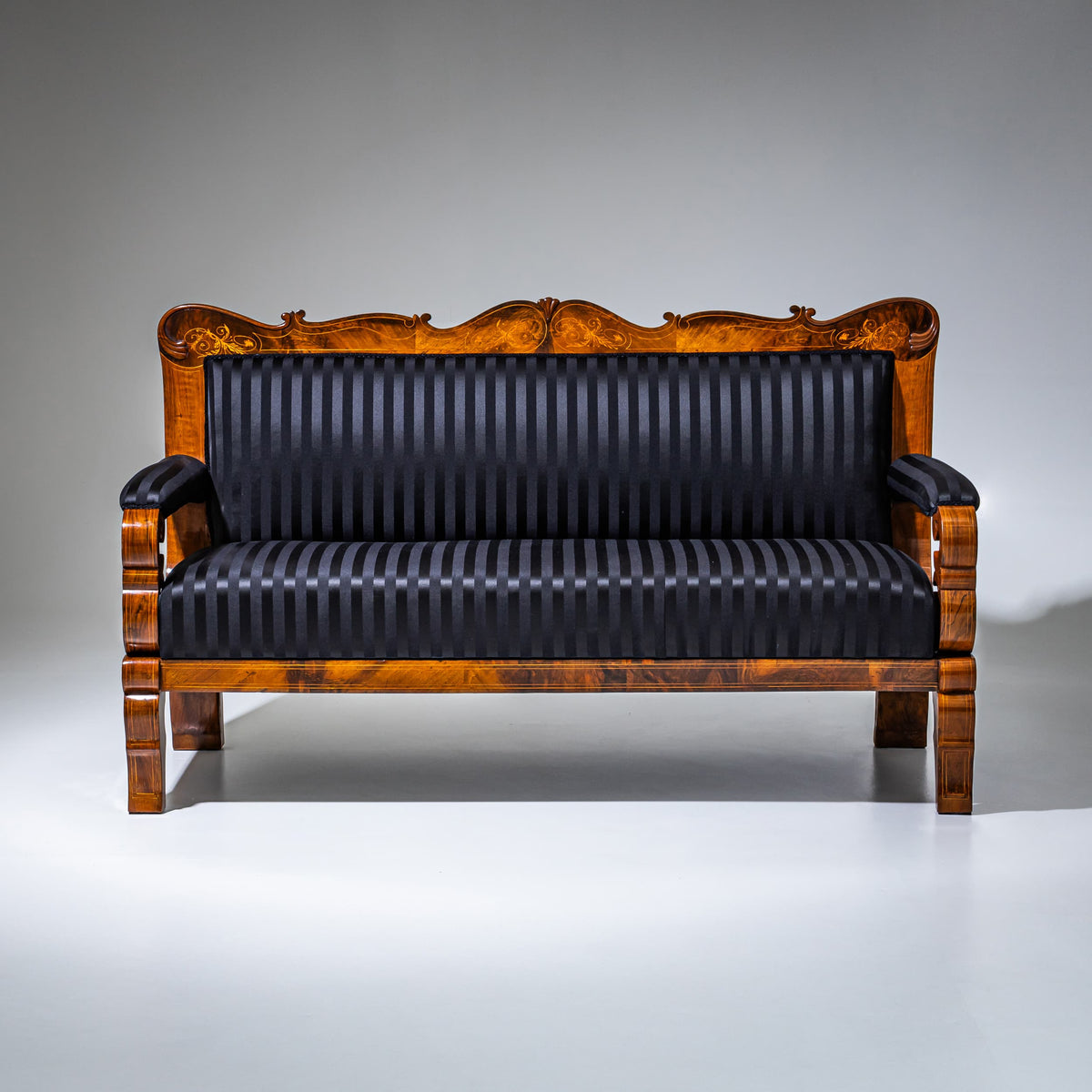 Biedermeier Settee, deutsch, um 1830