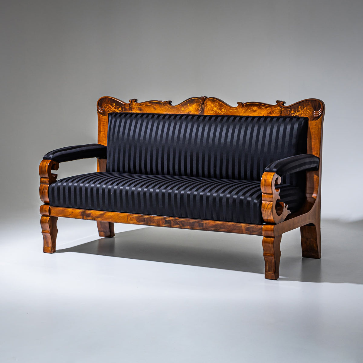 Biedermeier Settee, deutsch, um 1830