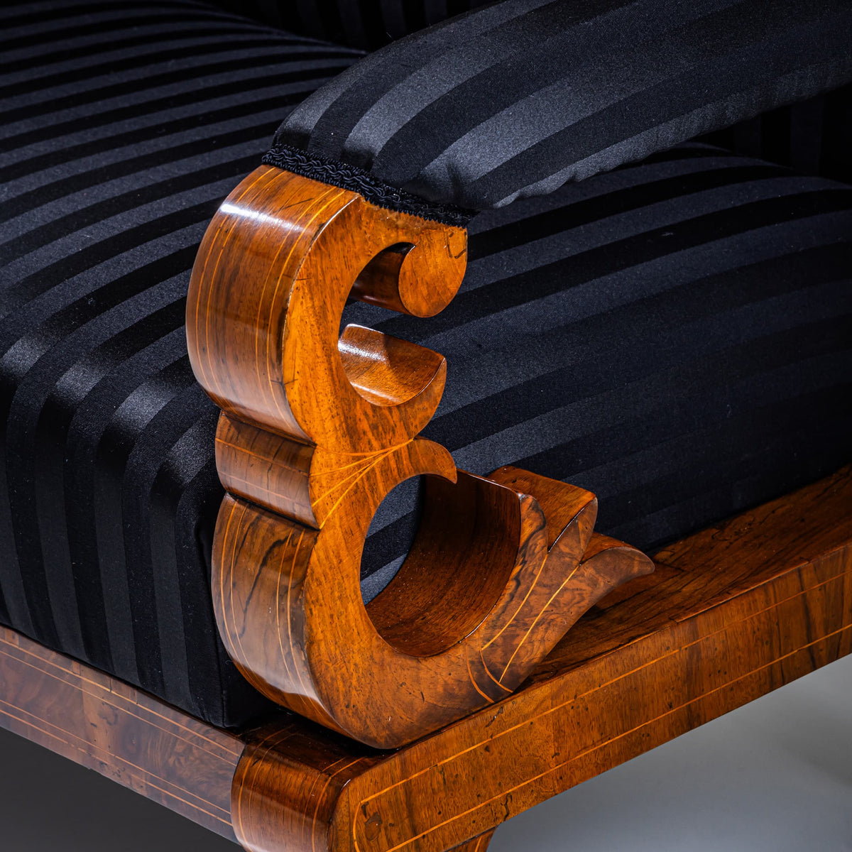 Biedermeier Settee, deutsch, um 1830