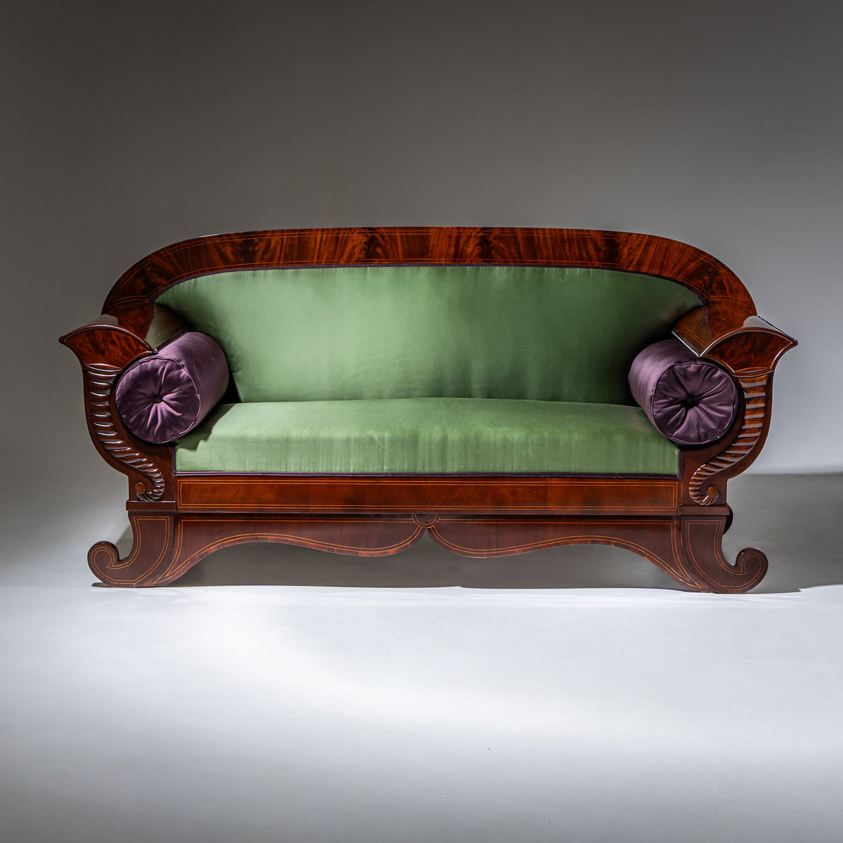 Biedermeier Sofa in Mahogany, Northern Germany, circa 1830