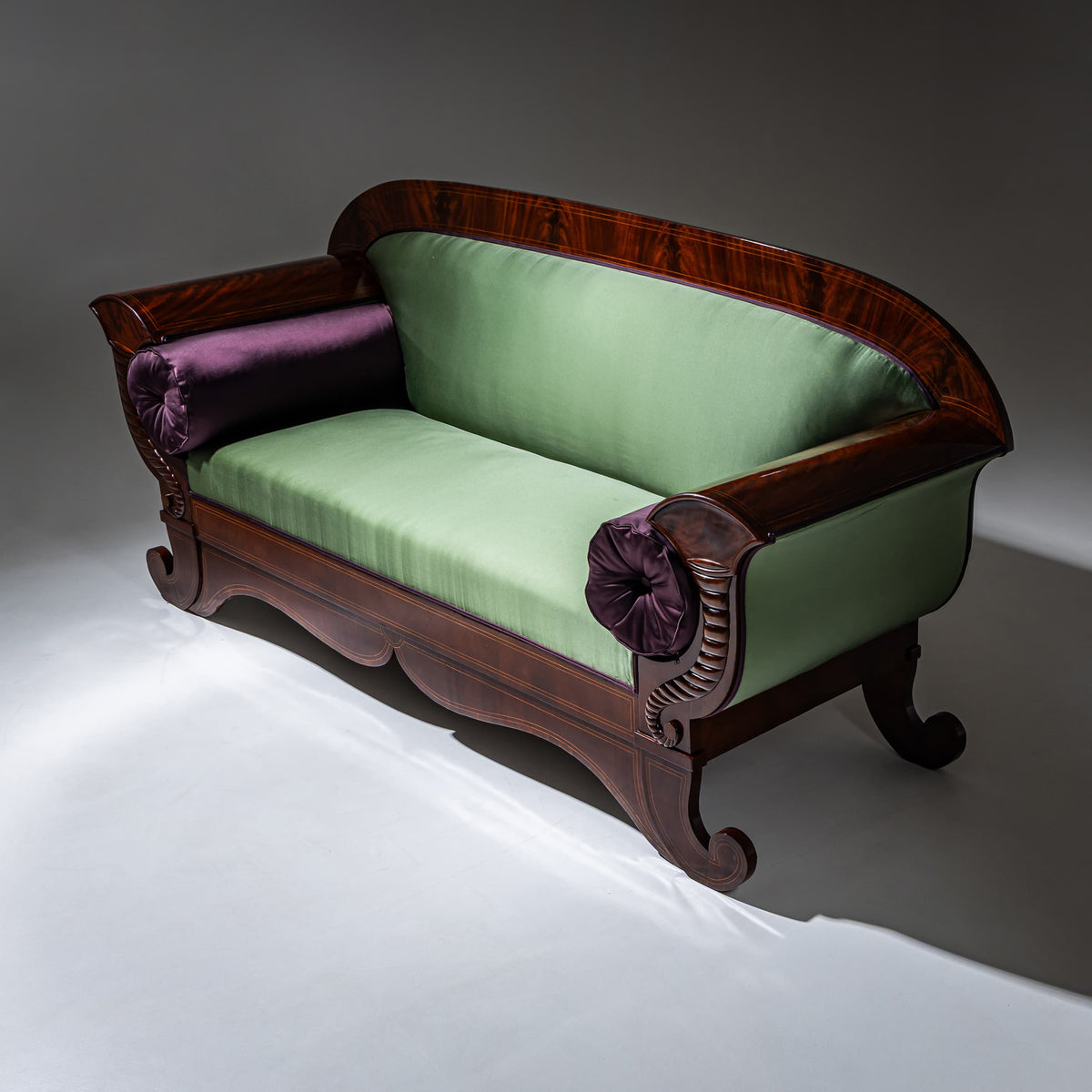Biedermeier Sofa in Mahogany, Northern Germany, circa 1830