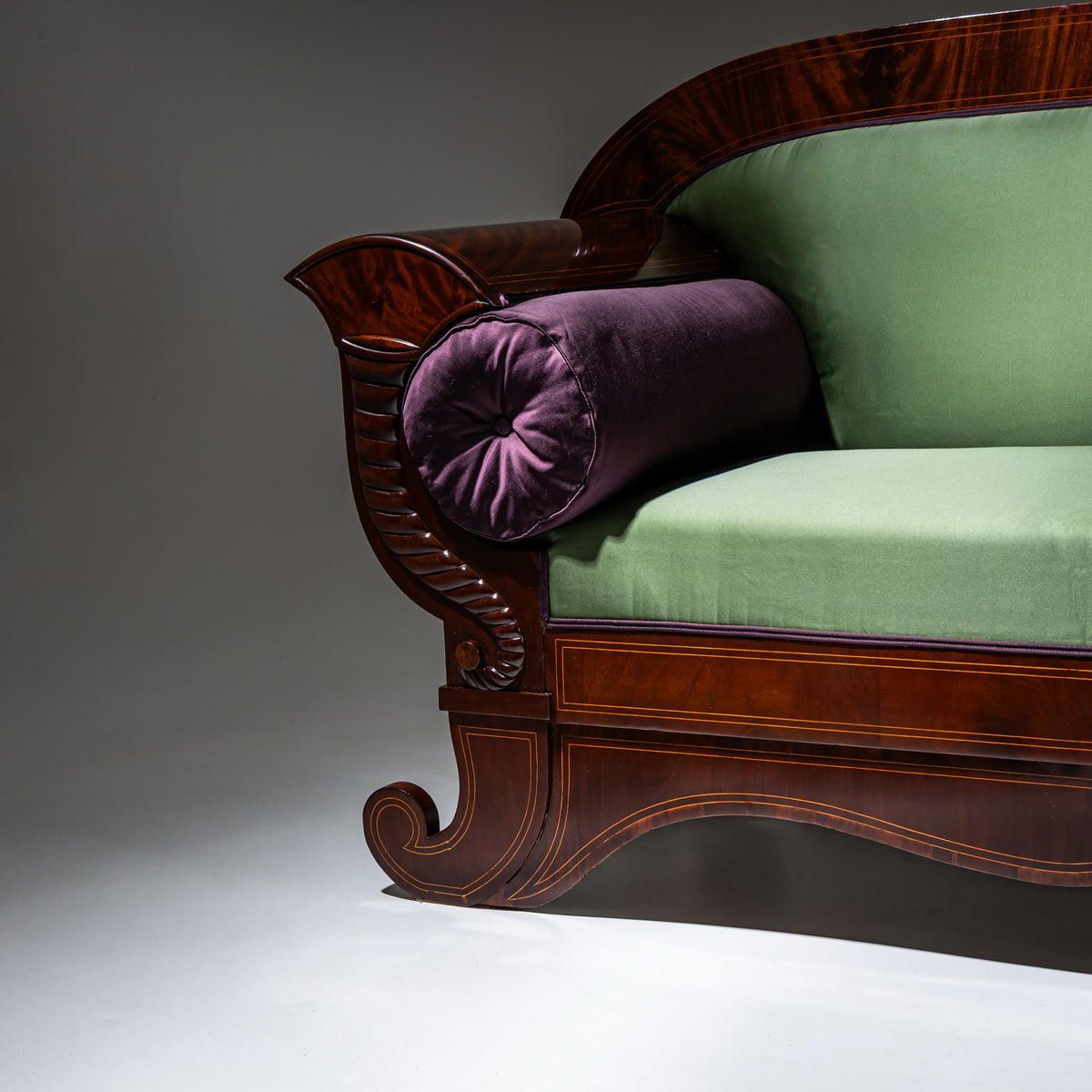 Biedermeier Sofa in Mahogany, Northern Germany, circa 1830