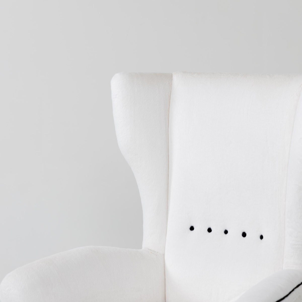 Wingback Armchair, Italian Manufactory, Mid-20th Century