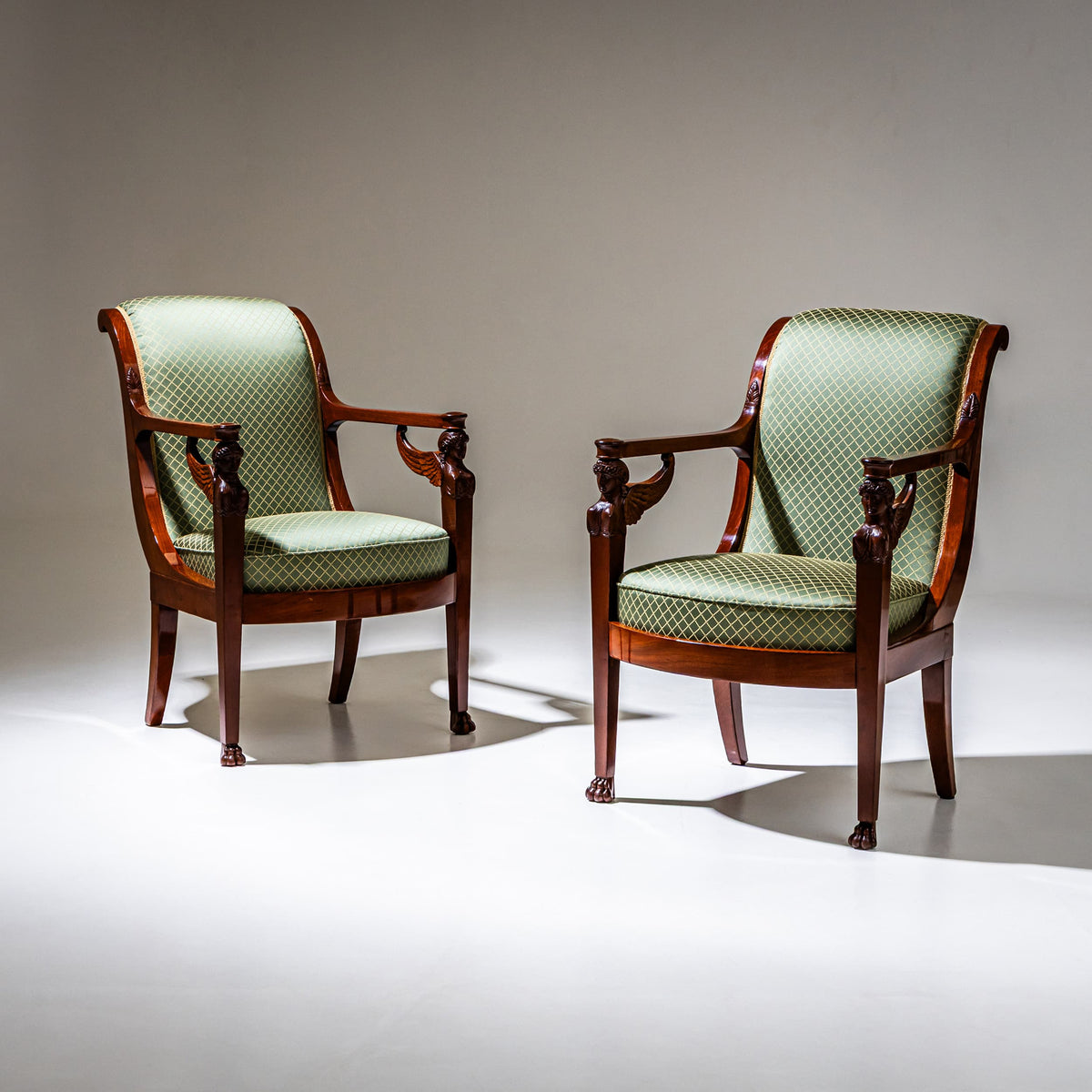 Empire Armchairs, Stamped Henri Jacob (Maître 1779), France, Early 19th Century