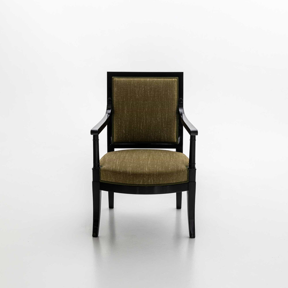 Pair of ebonised Armchairs, France, 1st Half 19th Century