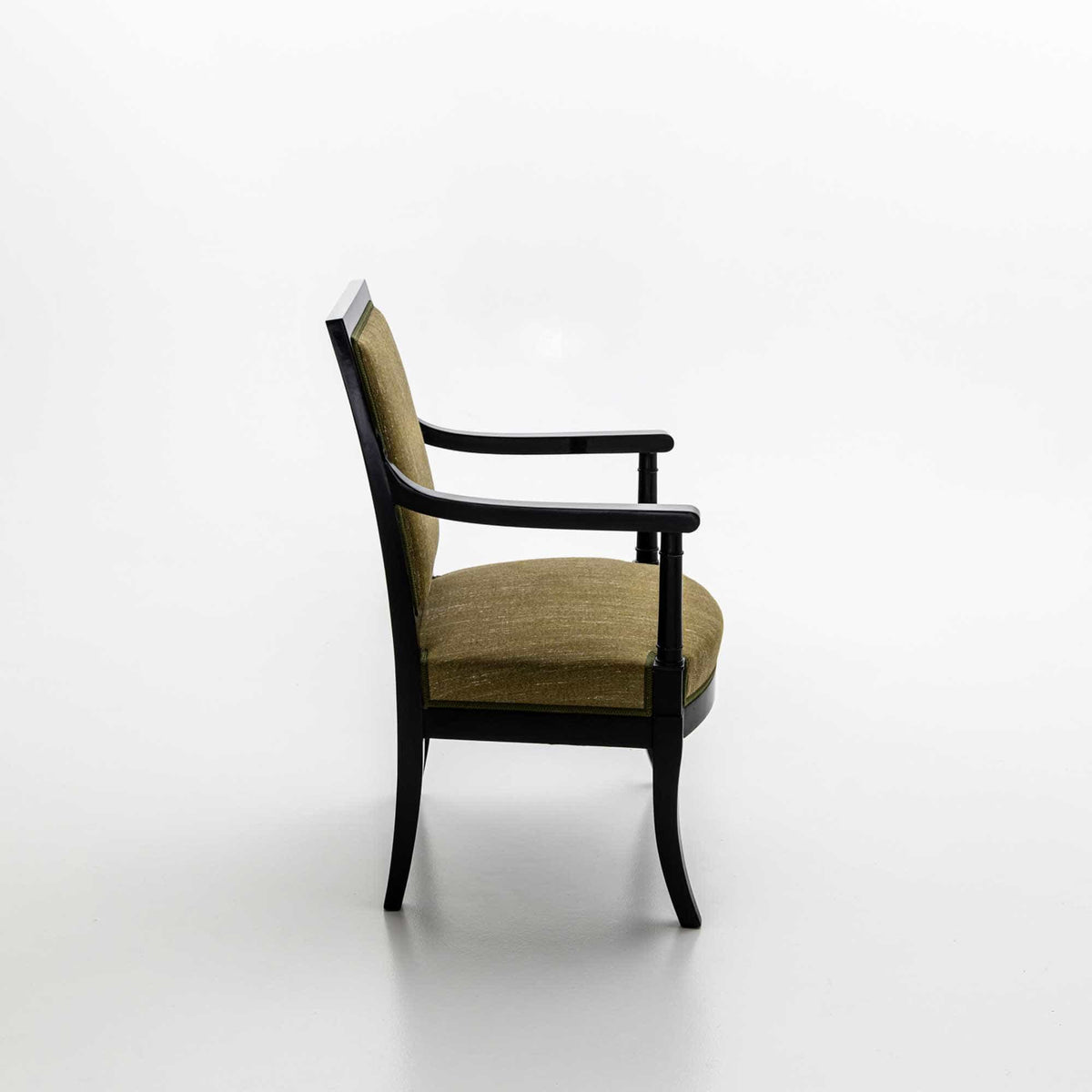 Pair of ebonised Armchairs, France, 1st Half 19th Century