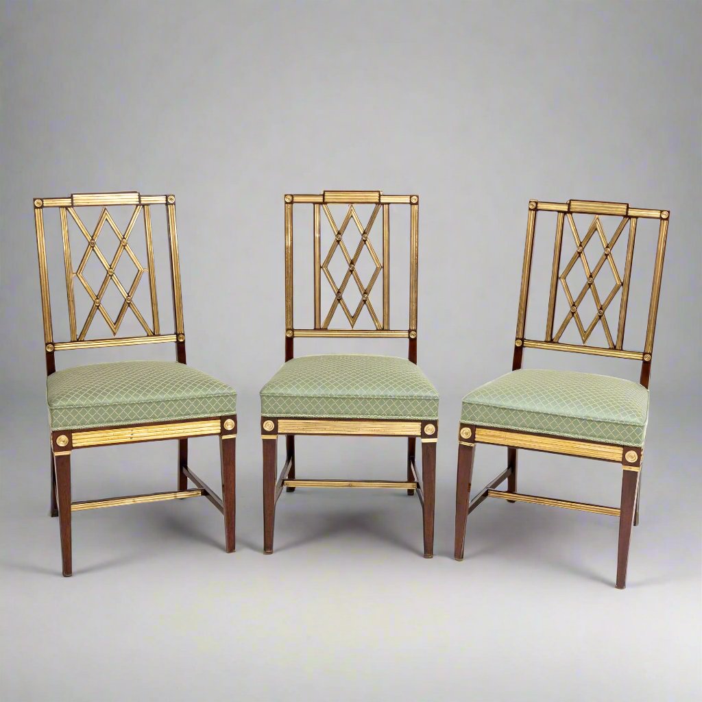 Neoclassical Dining Room Chairs, Baltic, End of 18th Century