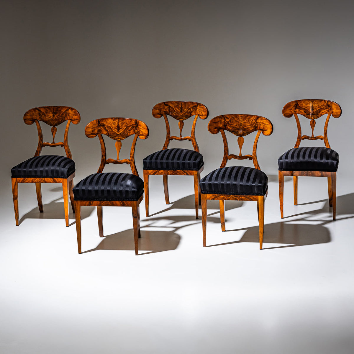 Set of Five Biedermeier Side Chairs, Circa 1830