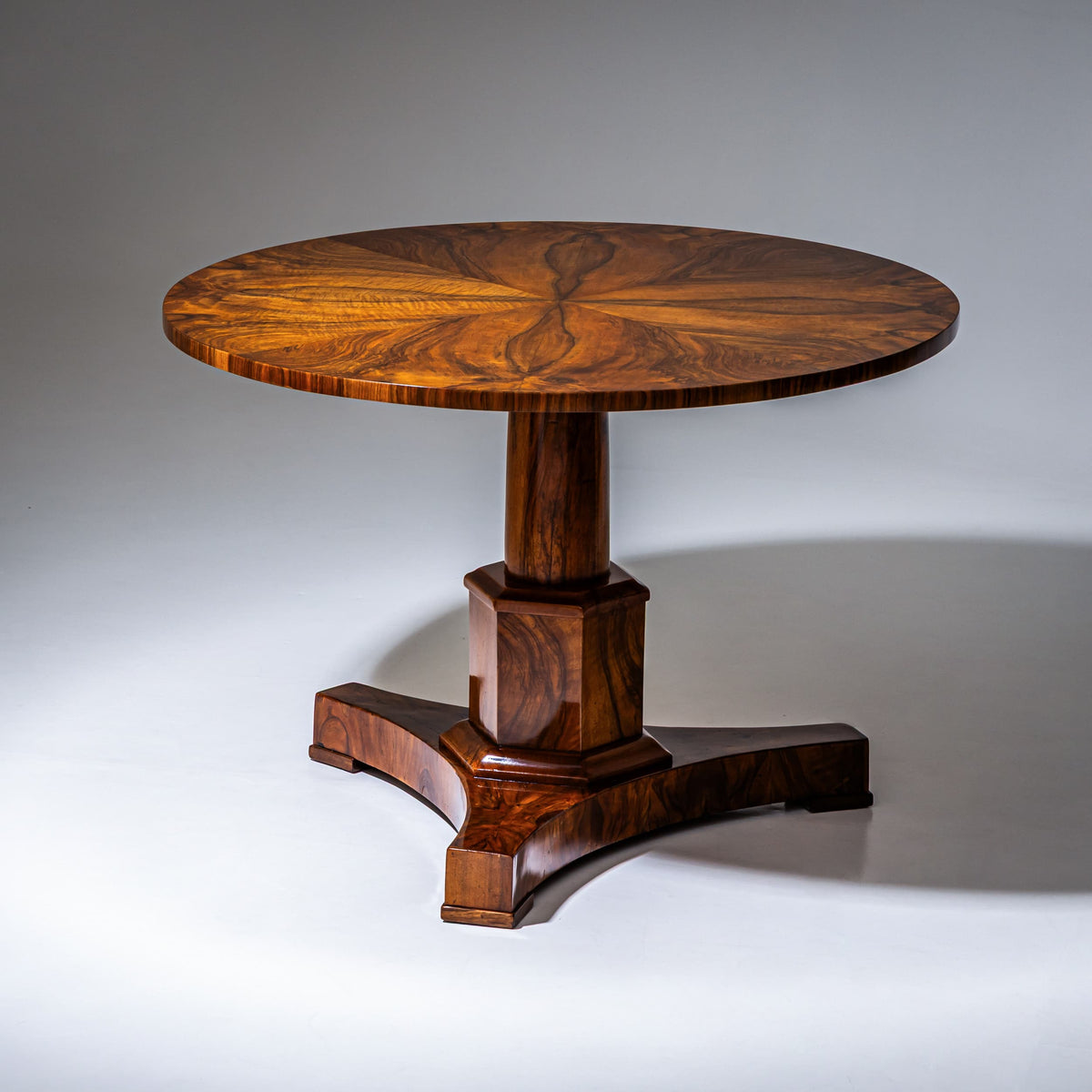 Biedermeier Walnut Salon Table, circa 1820