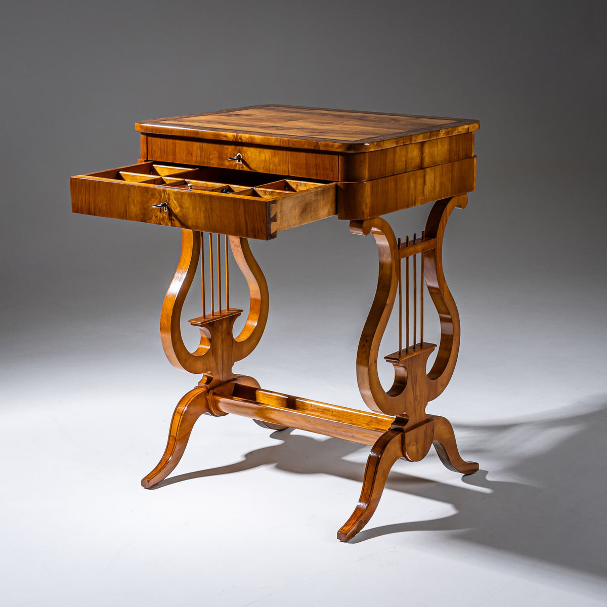 Biedermeier Sewing Table, probably Saxony, circa 1830