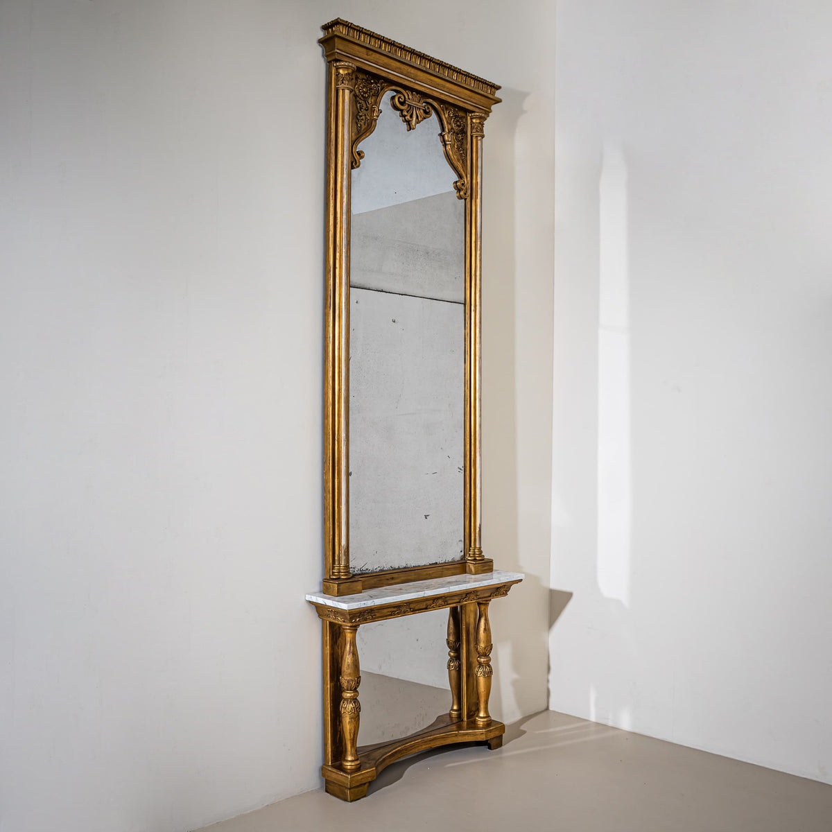 Pair of Pier Mirrors with Consoles, Germany, circa 1840