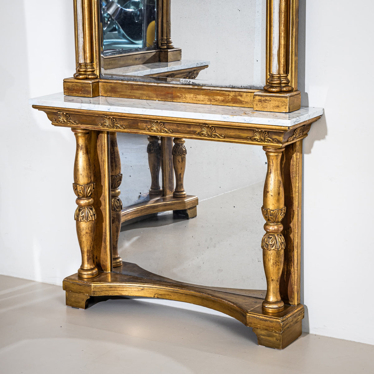 Pair of Pier Mirrors with Consoles, Germany, circa 1840