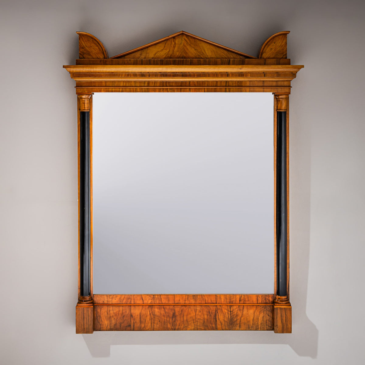 Biedermeier Wall Mirror with Columns, 19th Century