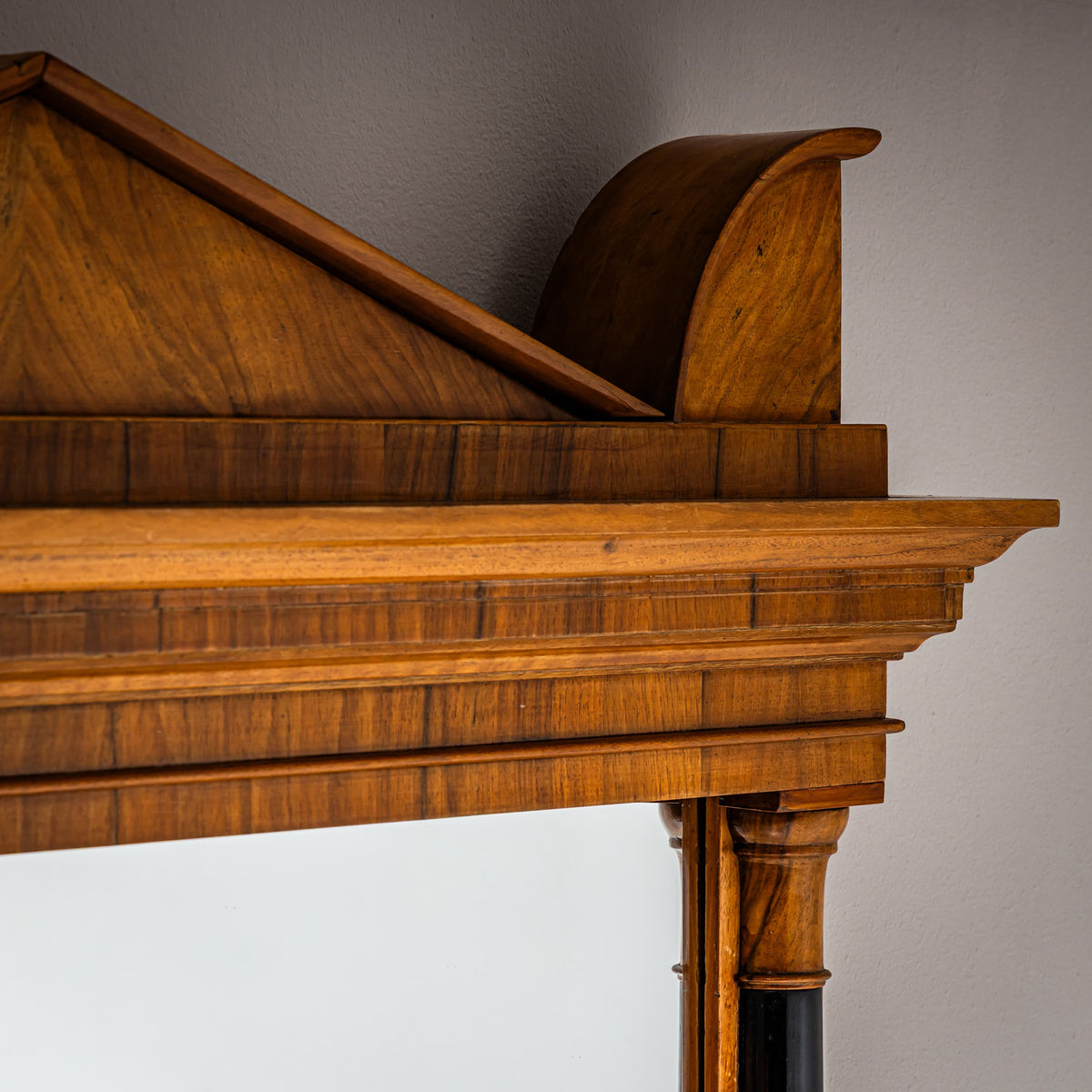 Biedermeier Wall Mirror with Columns, 19th Century