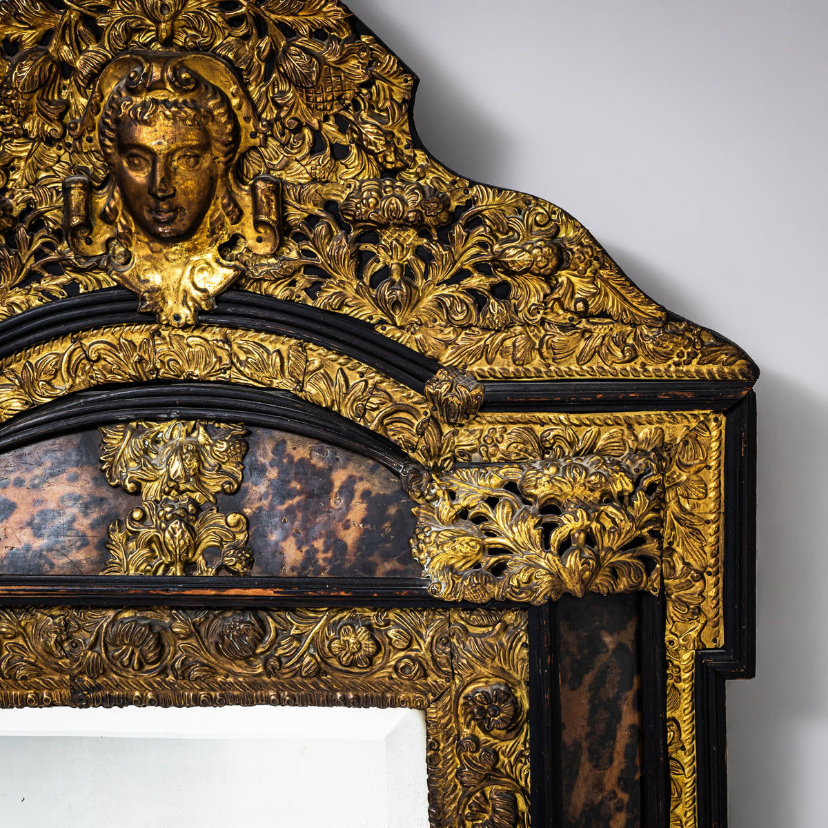 Baroque-Style Wall Mirror, Probably Netherlands, 19th Century
