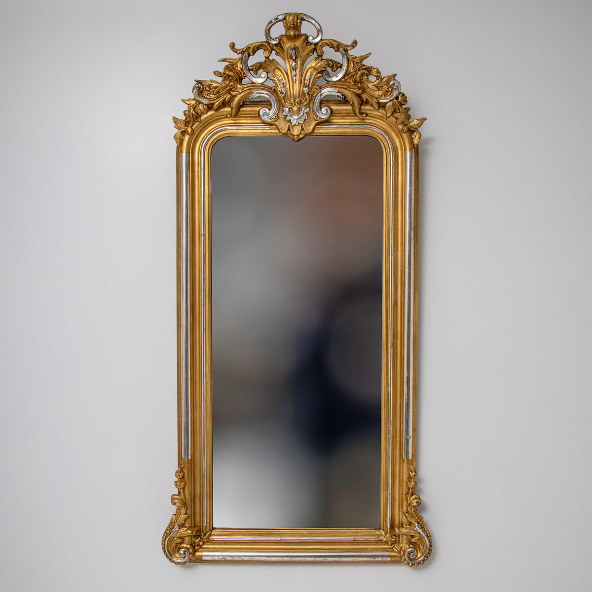 Gilt Louis Philippe Wall Mirror, Late 19th Century