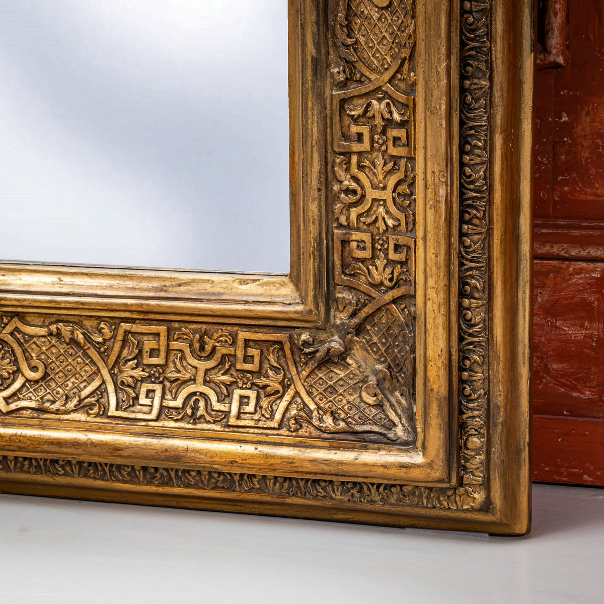 Large Gilt Régence-Style Wall Mirror, France, 19th Century