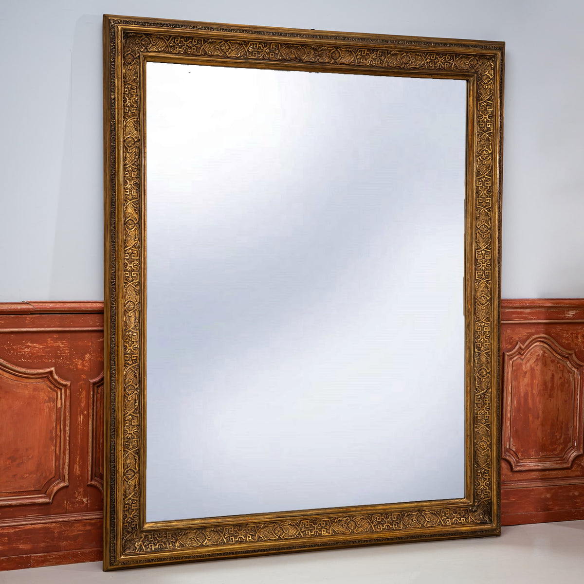 Large Gilt Régence-Style Wall Mirror, France, 19th Century