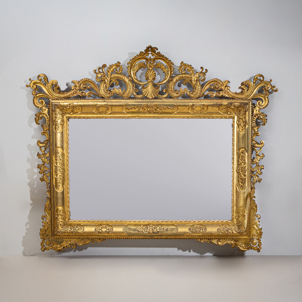 Großer Florentiner Wandspiegel im Barockstil, Italien, Ende 19. Jahrhundert