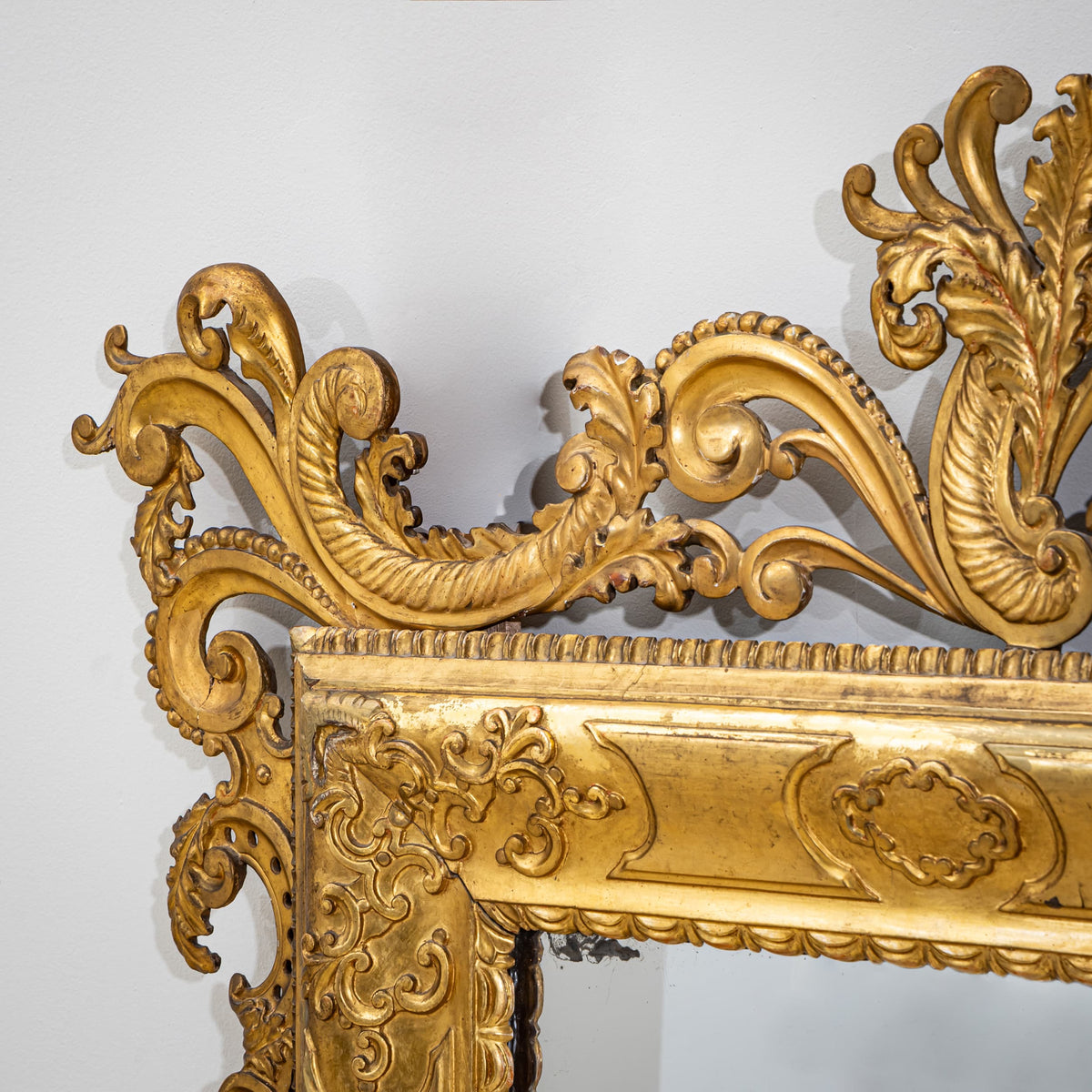 Großer Florentiner Wandspiegel im Barockstil, Italien, Ende 19. Jahrhundert