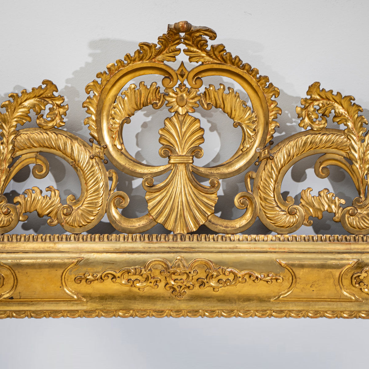 Großer Florentiner Wandspiegel im Barockstil, Italien, Ende 19. Jahrhundert