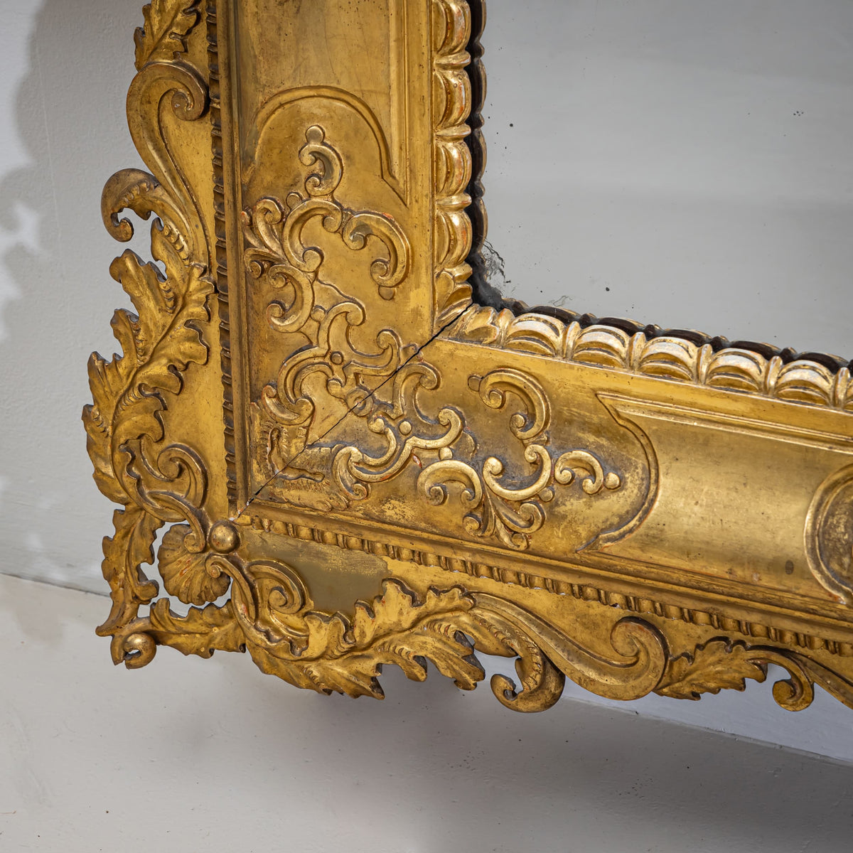 Großer Florentiner Wandspiegel im Barockstil, Italien, Ende 19. Jahrhundert