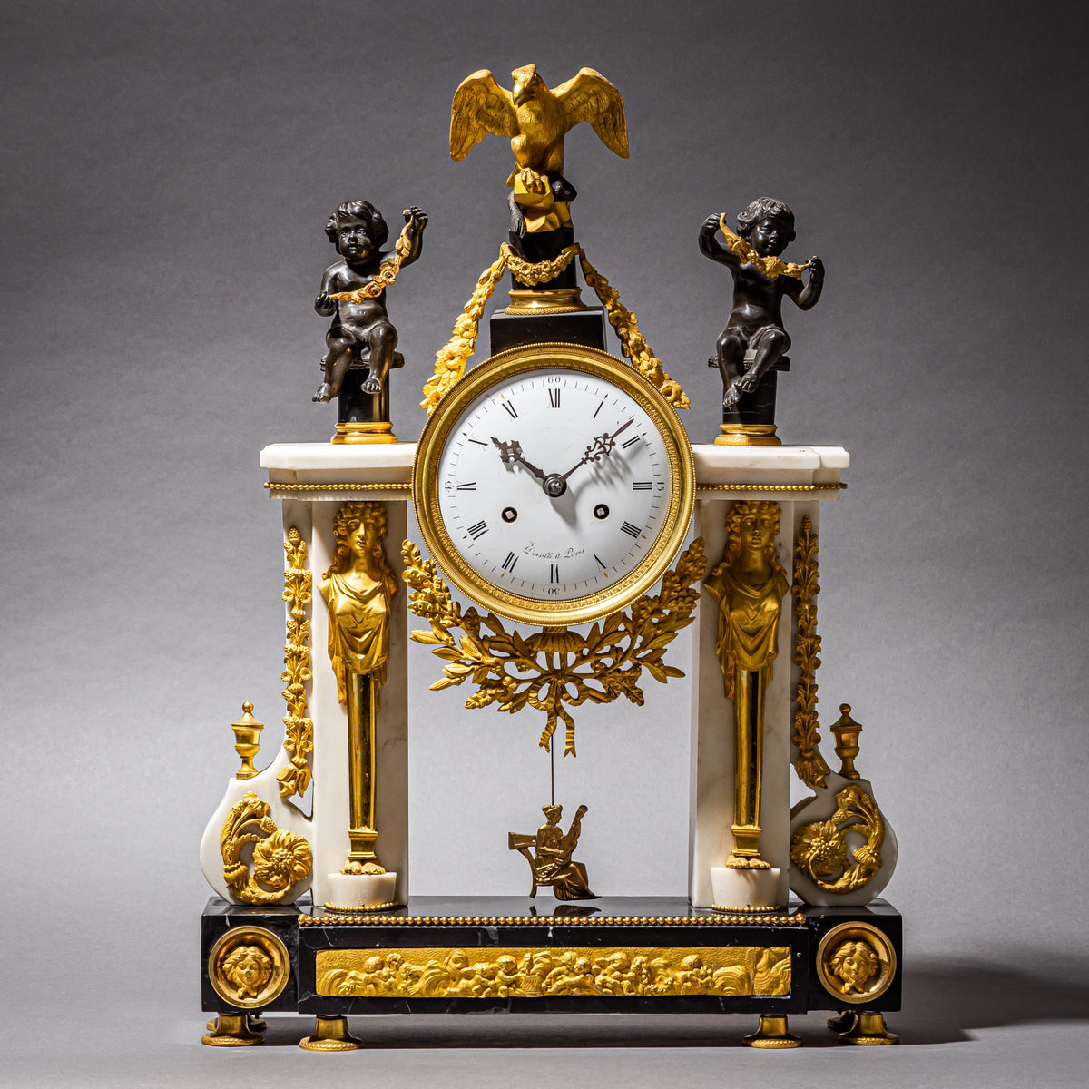 Louis Seize Portal Pendule, Paris Late 18th Century