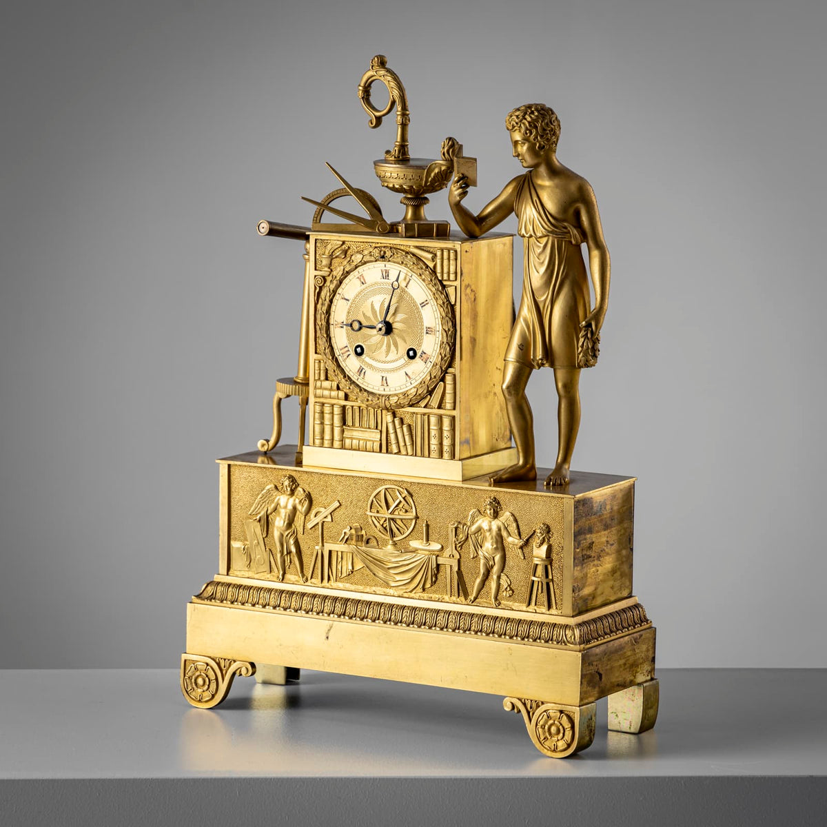 Mantel Clock, Allegory of the Sciences, France around 1830