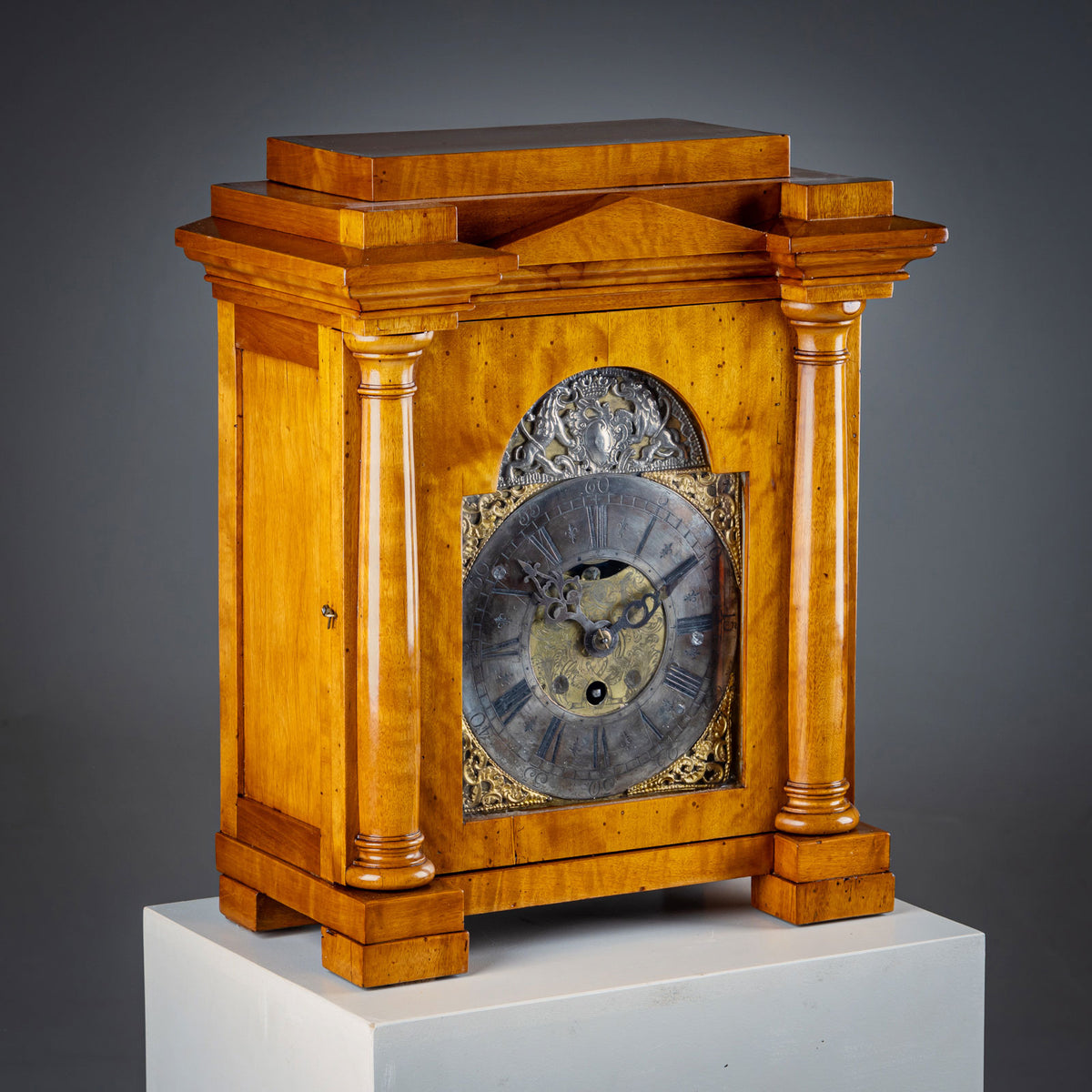 Baroque Wall Clock in a Biedermeier Case, 18th/19th Century