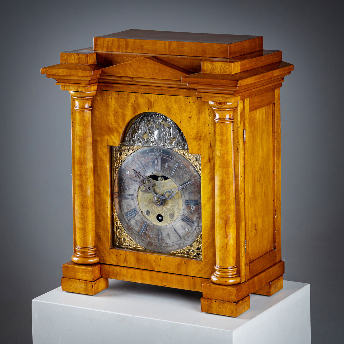 Baroque Wall Clock in a Biedermeier Case, 18th/19th Century